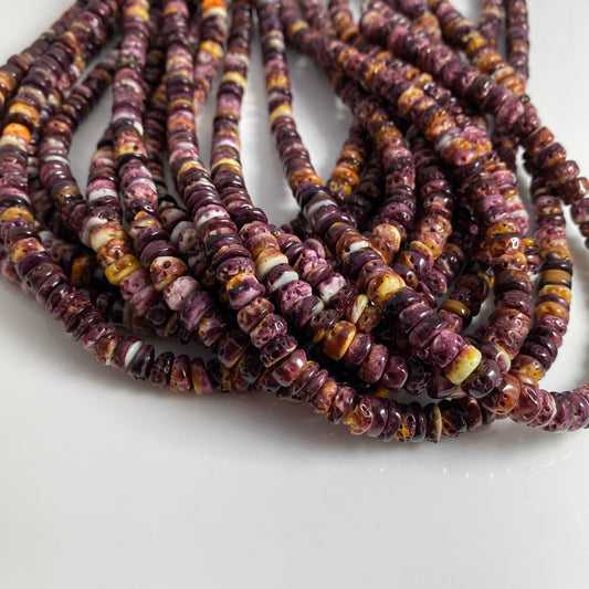 Purple Spiny Oyster Shell Rondelle Chip Beads 8mm