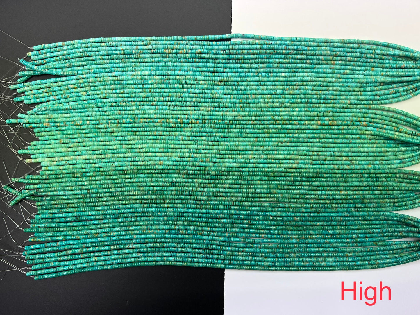 4mm High Quality Natural Turquoise Heishi beads