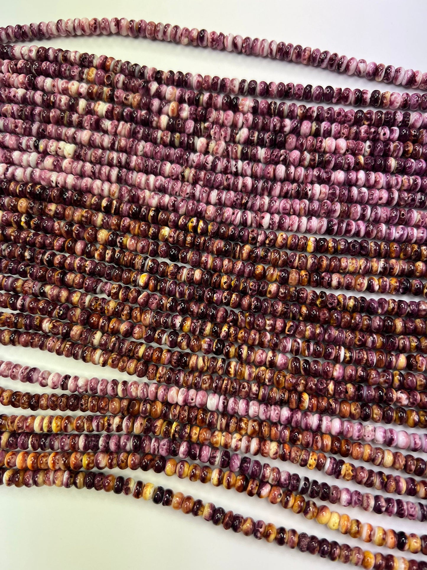 Top Quality Purple Spiny Oyster Shell Rondelle Beads 6mm