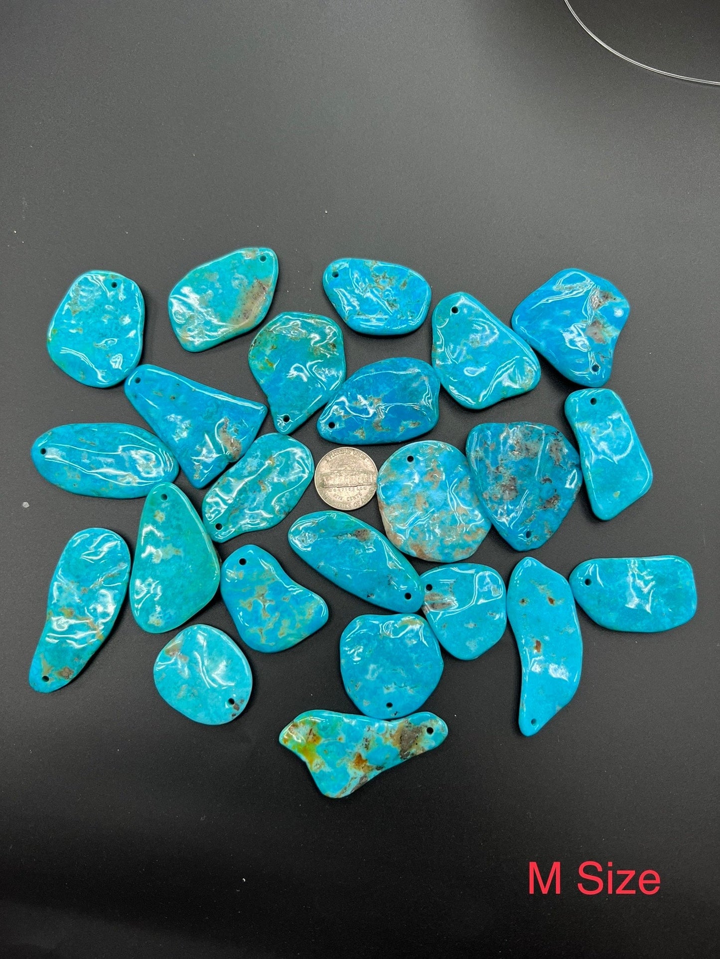 Natural Turquoise Free Form Pendant (S/M/L/XL) Size