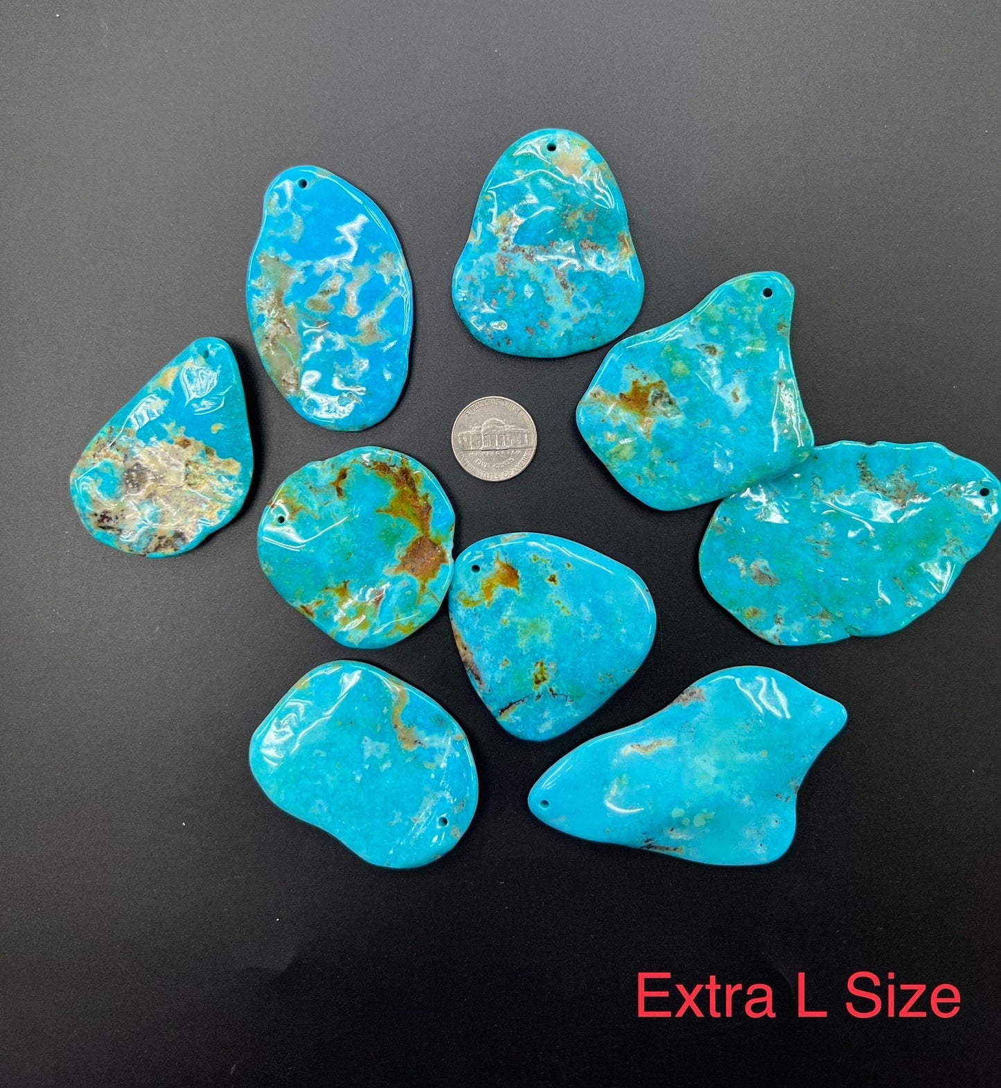 Natural Turquoise Free Form Pendant (S/M/L/XL) Size