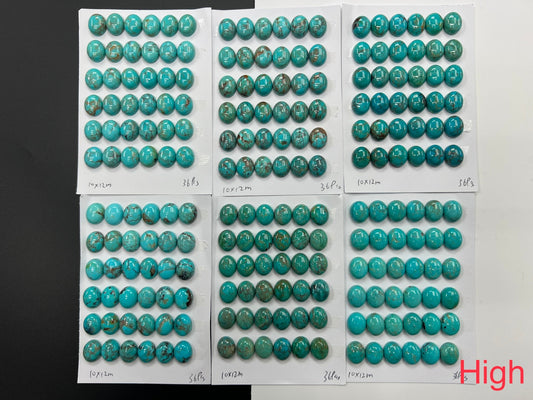 10x12mm/10x14mm Natural Turquoise Oval Cab
