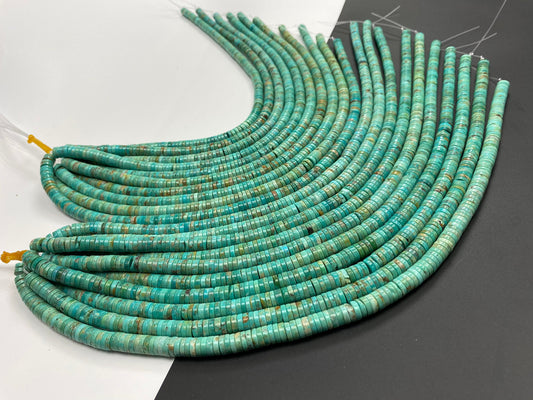 8mm High Quality Turquoise Heishi Beads 16'inch