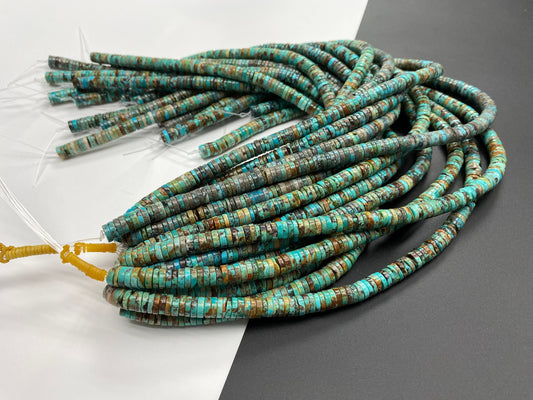 8mm Natural Quality Turquoise Heishi Beads 16'inch