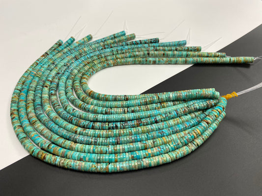 8mm Good Quality Turquoise Heishi Beads 16'inch