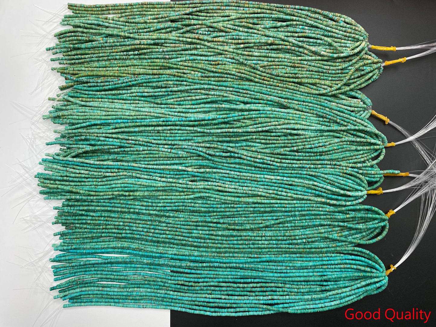 Natural Turquoise Heishi beads 4mm 16 inches (Natural/Good/High Quality Thickness 1mm)