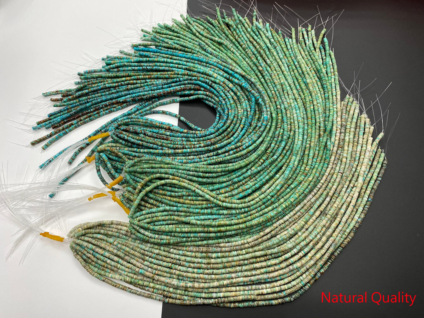 Natural Turquoise Heishi beads 4mm 16 inches (Natural/Good/High Quality Thickness 1mm)