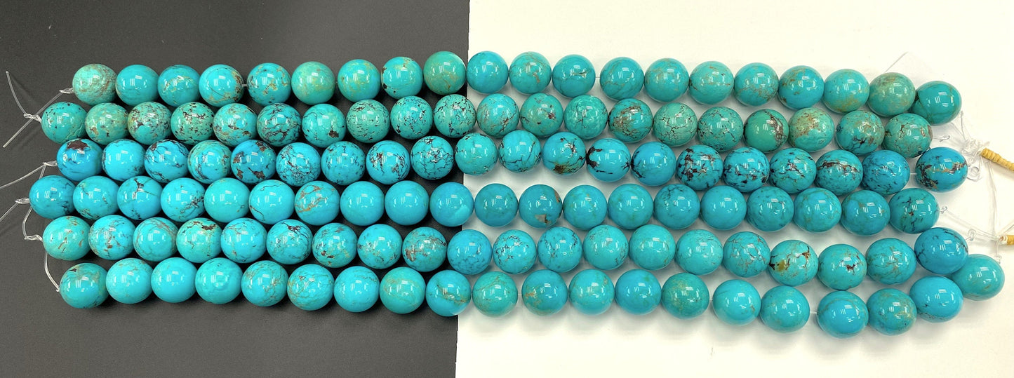 Natural Turquoise Round Beads Strand 20mm 16 inches (Top Quality)