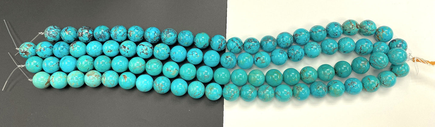 Natural Turquoise Round Beads Strand 18mm 16 inches (High Quality)