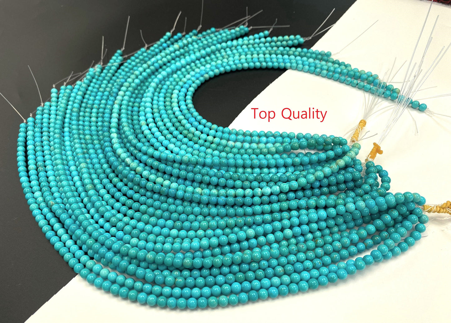 Natural Turquoise Round Beads Strand 6mm 16 inches (High/Top Quality)