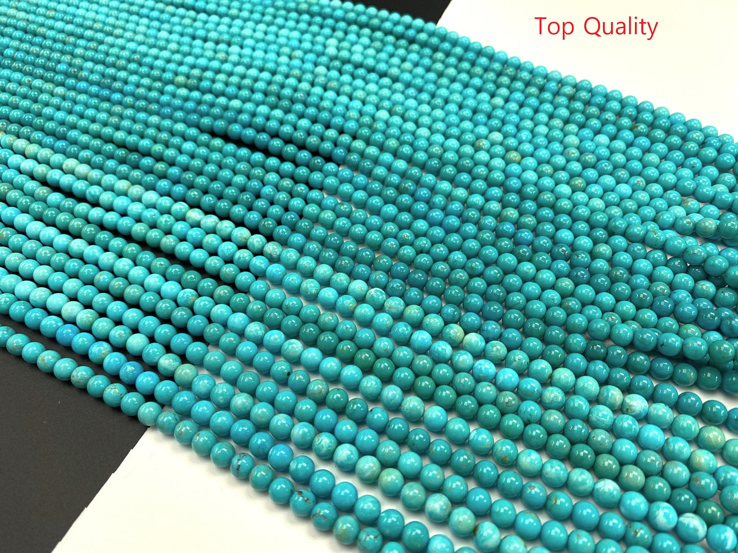 Natural Turquoise Round Beads Strand 6mm 16 inches (High/Top Quality)