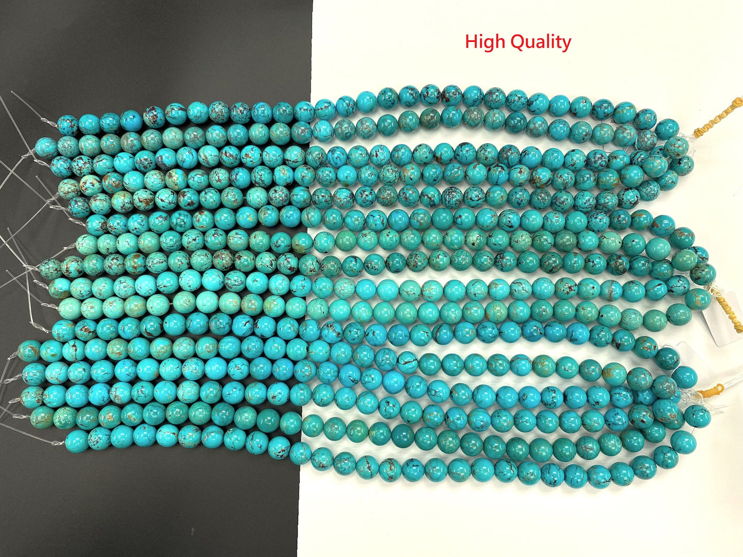 Natural Turquoise Round Beads Strand 14mm 16 inches (High/Top Quality)