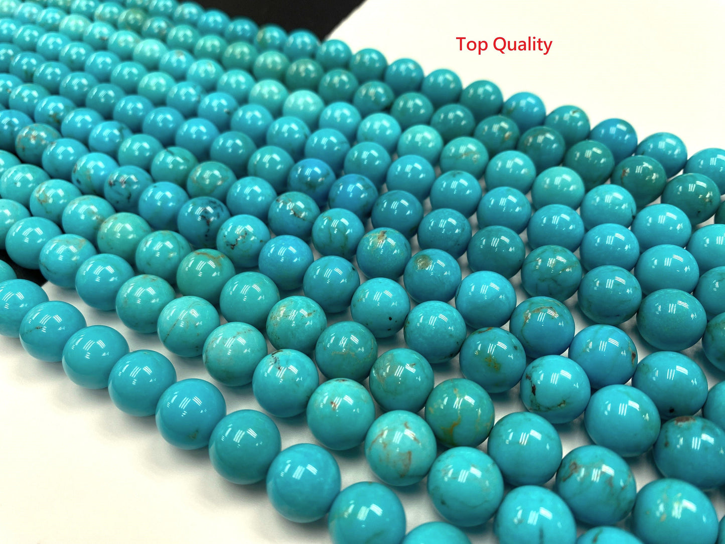 Natural Turquoise Round Beads Strand 12mm 16 inches (High/Top Quality)