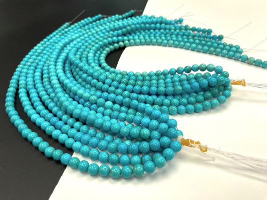 Natural Turquoise Round Beads Strand 8mm 16 inches (Top Quality)