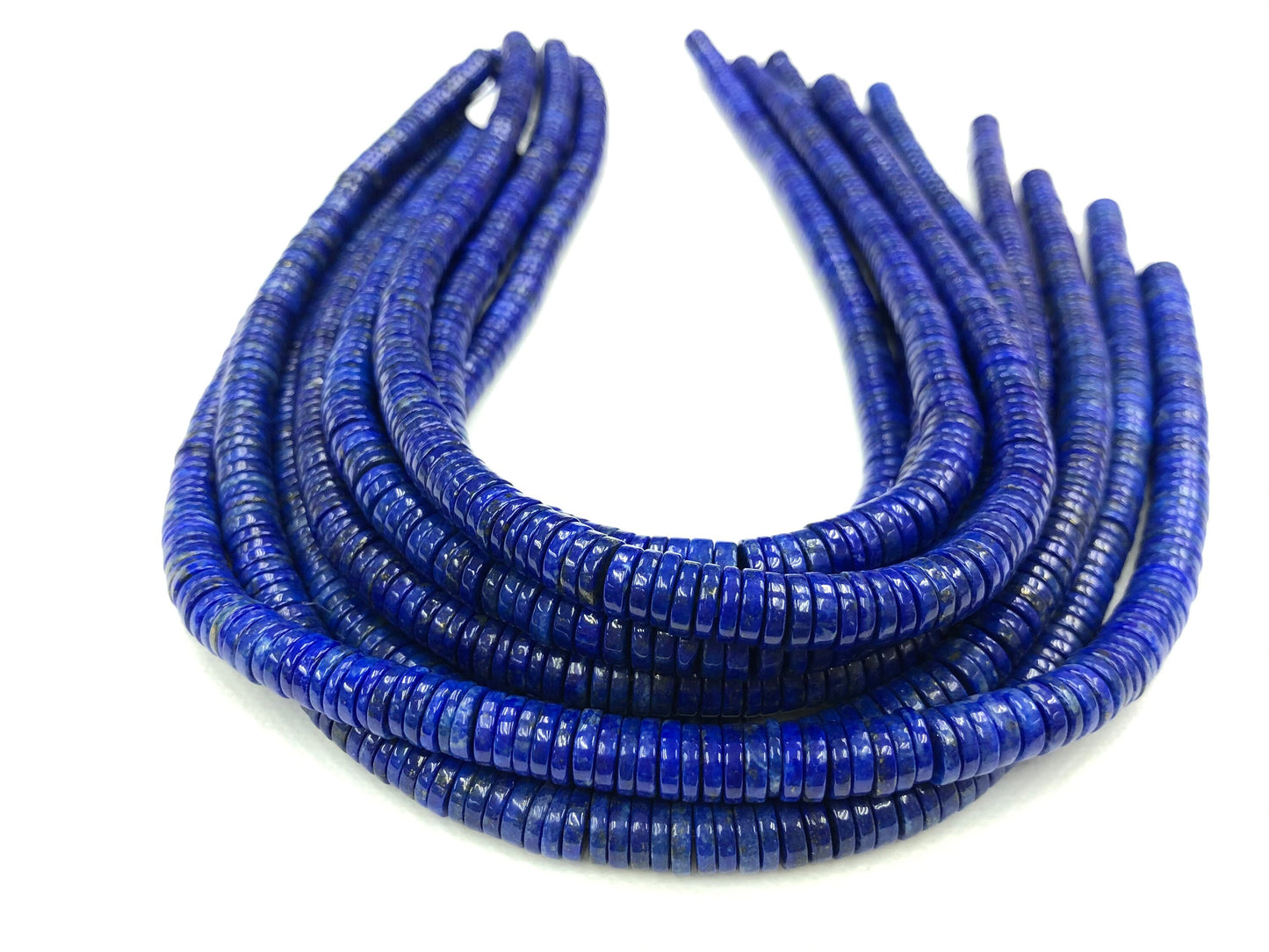Lapis Heishi Flat Beads 16 inches 8x2mm