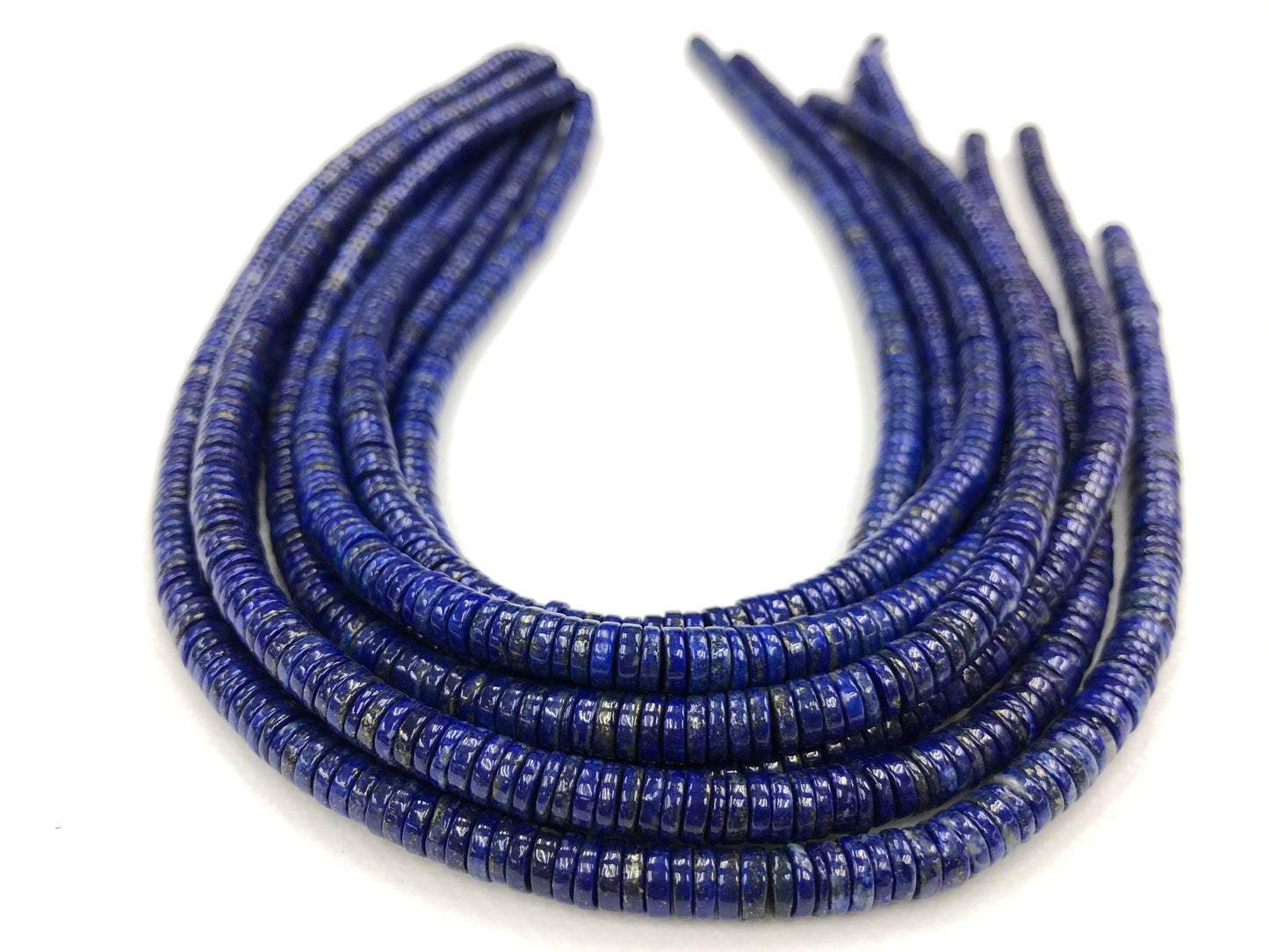 Lapis Heishi Flat Beads 16 inches 6x2mm