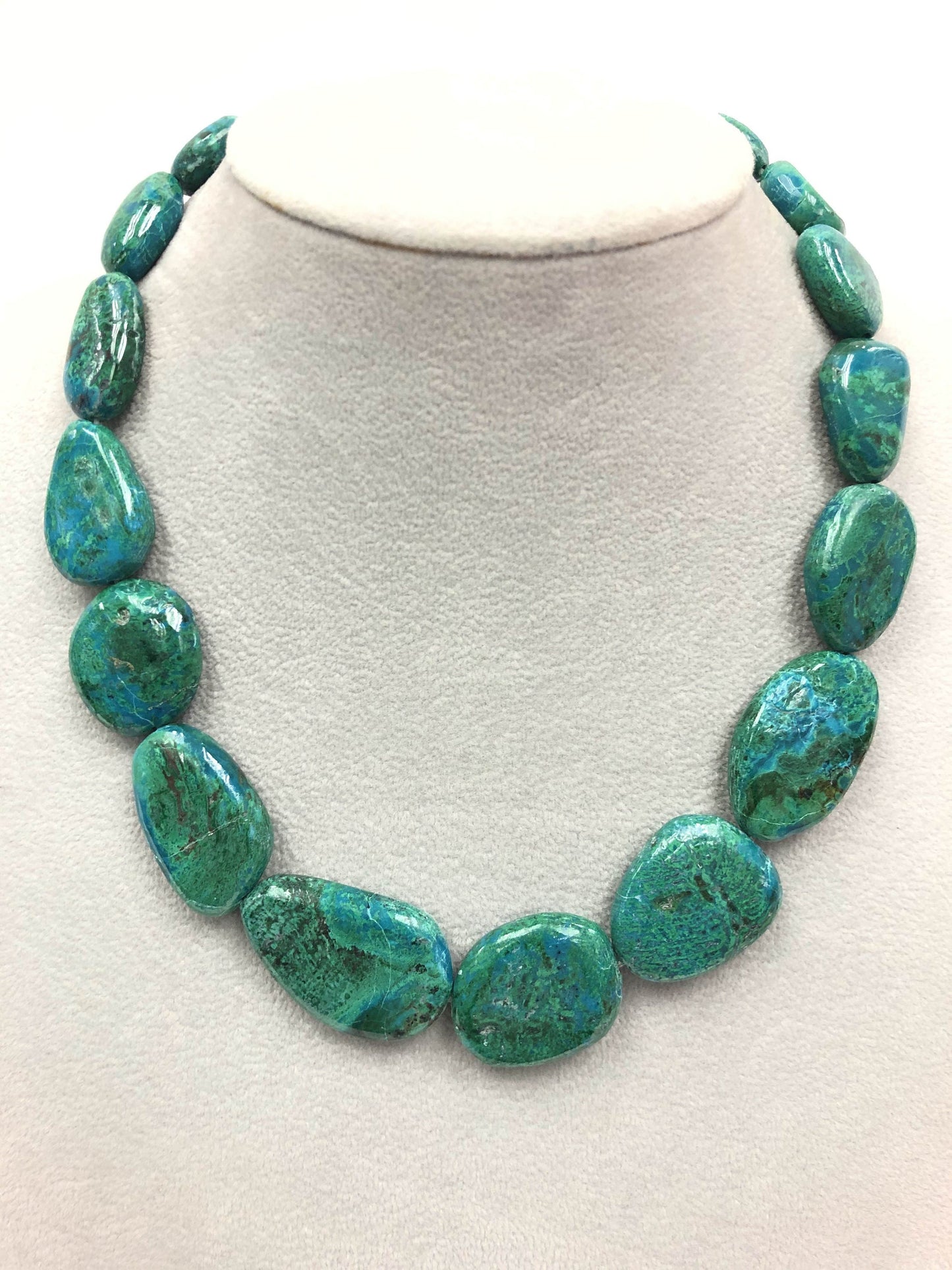 Chrysocolla Free Form Strand 16 inches
