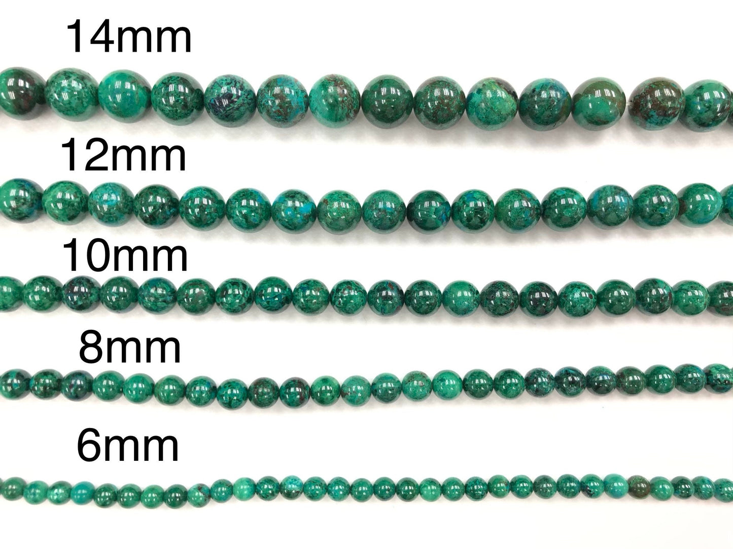 Chrysocolla Round Beads 6mm Strand 16 inches