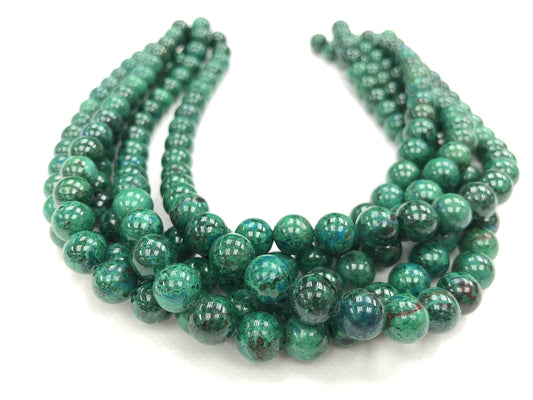 Chrysocolla Round Beads 10mm Strand 16 inches