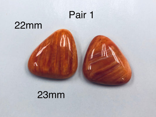 HIgh Qaulity Spiny Oyster Shell Loose Piece Cabochon Per Pair (S2)