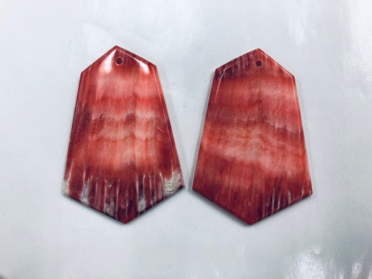 Top Quality Spiny Oyster Shell Rhombus Pendant 39x58mm 1 pair