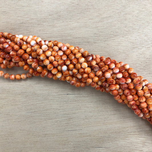 Top Quality Spiny Oyster Shell Round Beads Strand 16"inches Orange Color 7mm 9mm 10.5mm