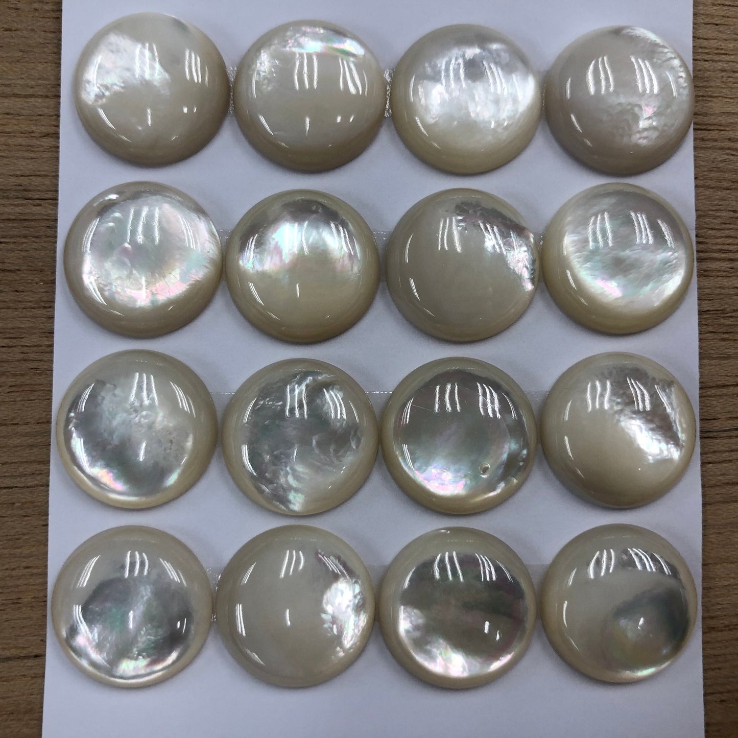Natural White Mother Of Pearl Shell Round Cab 8mm 10mm 18mm