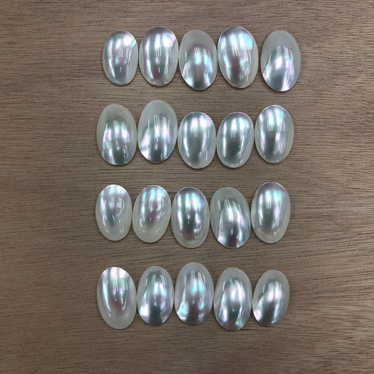 10pcs Natural White Mother Of Pearl Shell Mabe