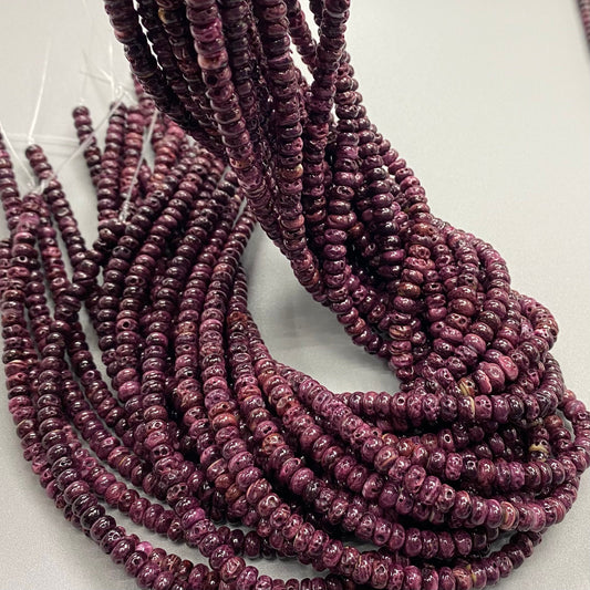 Top Quality Purple Spiny Oyster Shell Rondelle Beads 6mm