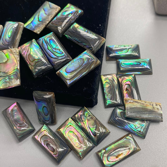 High Quality Abalone Shell Rectangle Cab 10x20mm 24pcs/pack