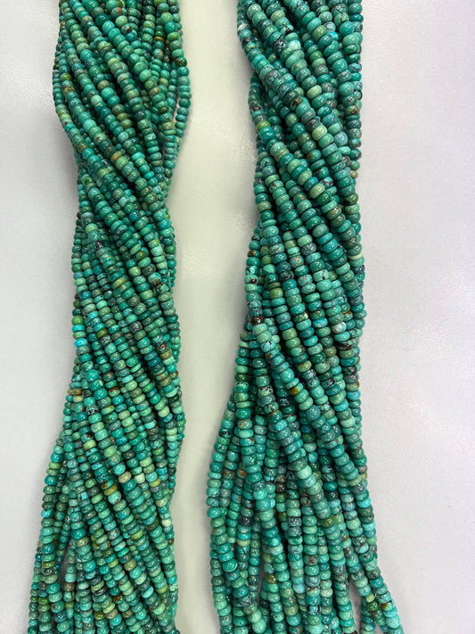 Natural Turquoise 4.5-5.5mm Rondelle Beads 16'inch