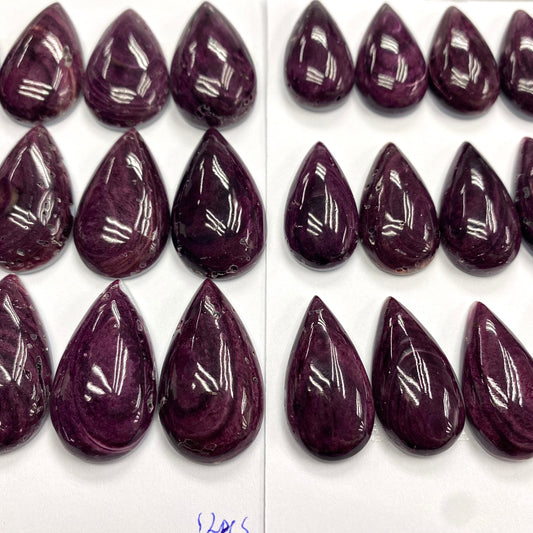 Natural purple Spiny Oyster Shell Tear Drop Cabochon 14x25mm 16x28mm