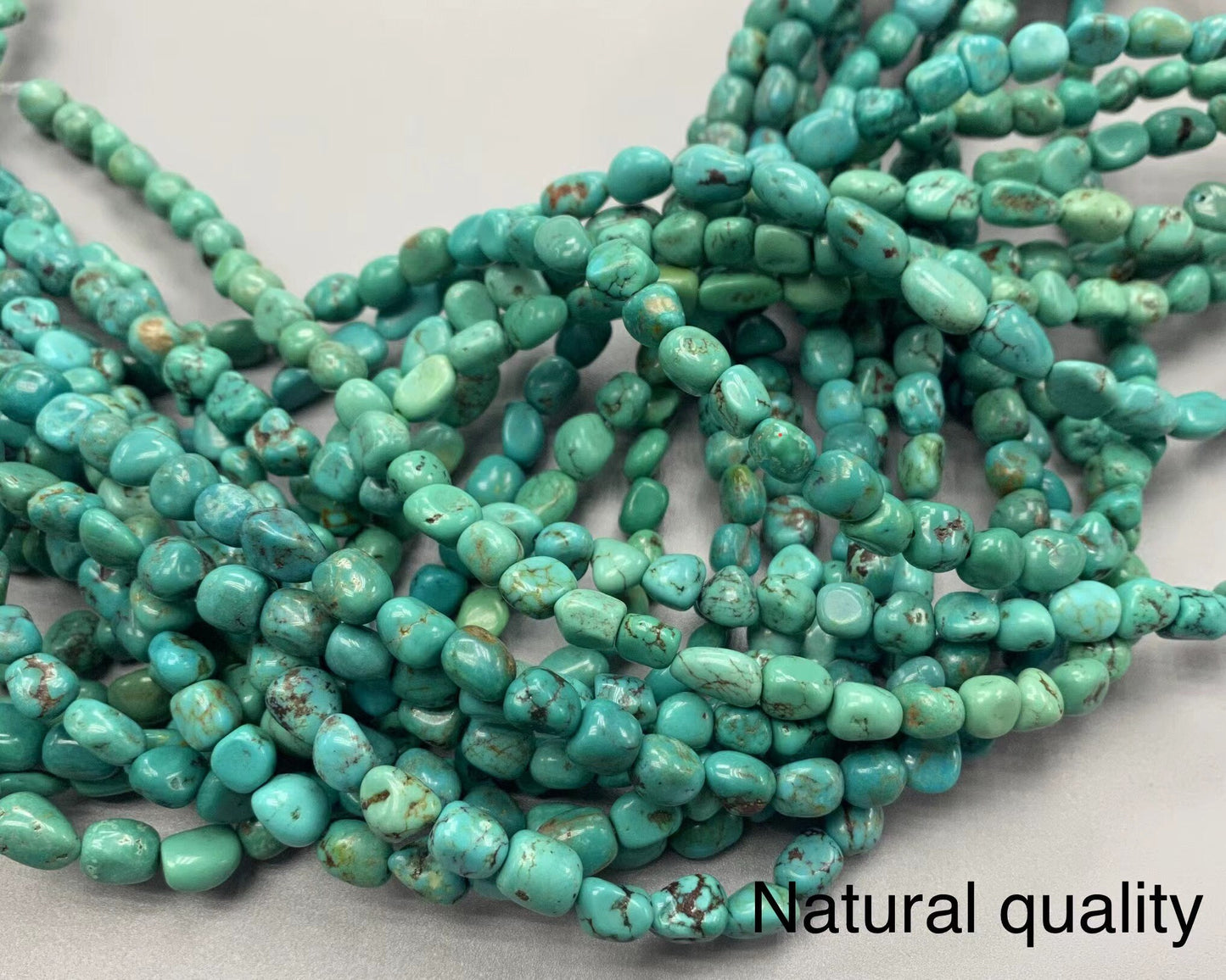 Natural Turquoise Nugget Beads 16'inch 5x5mm-- 7x9mm