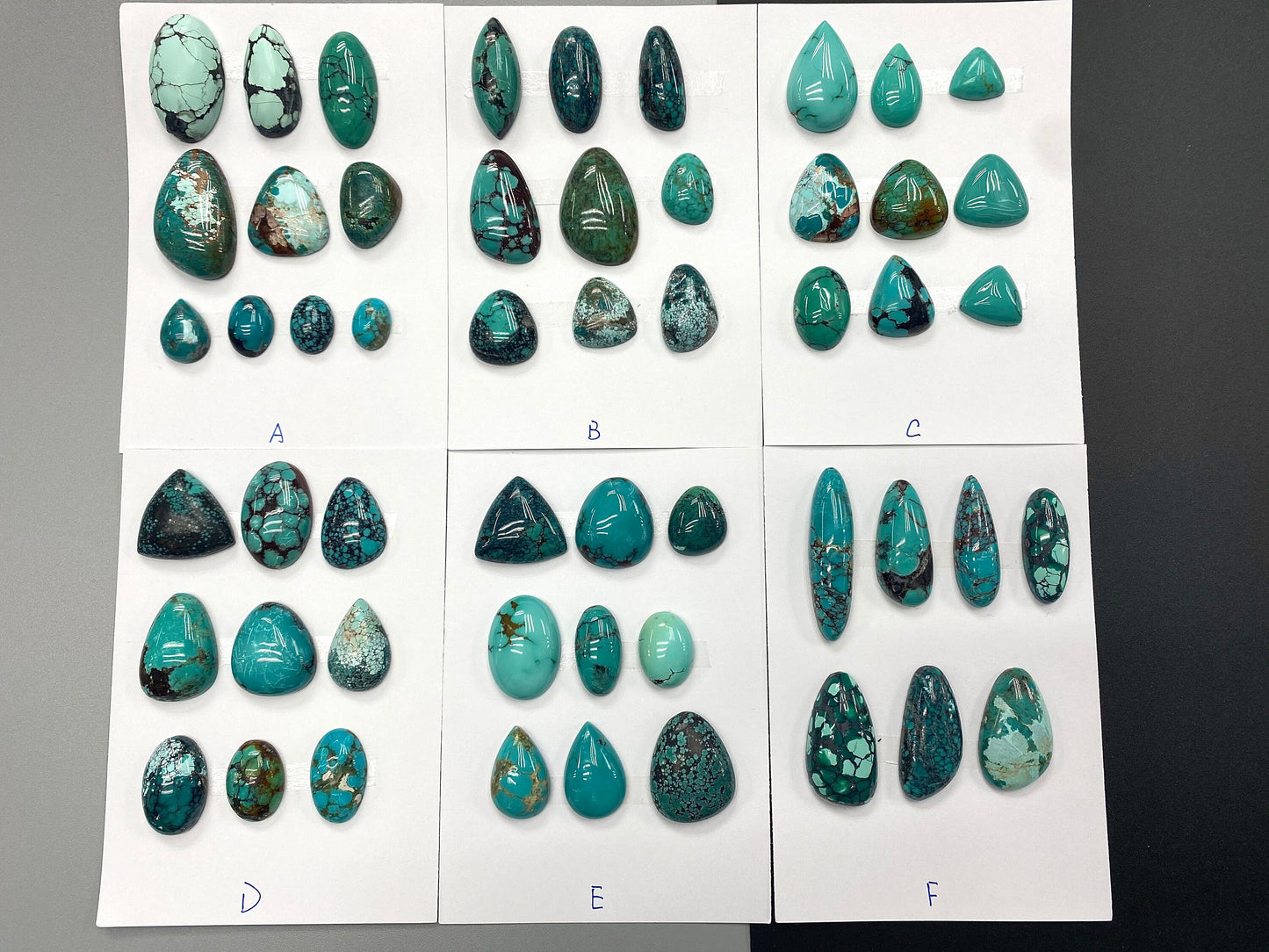 Natural Irregular Turquoise Cabochons