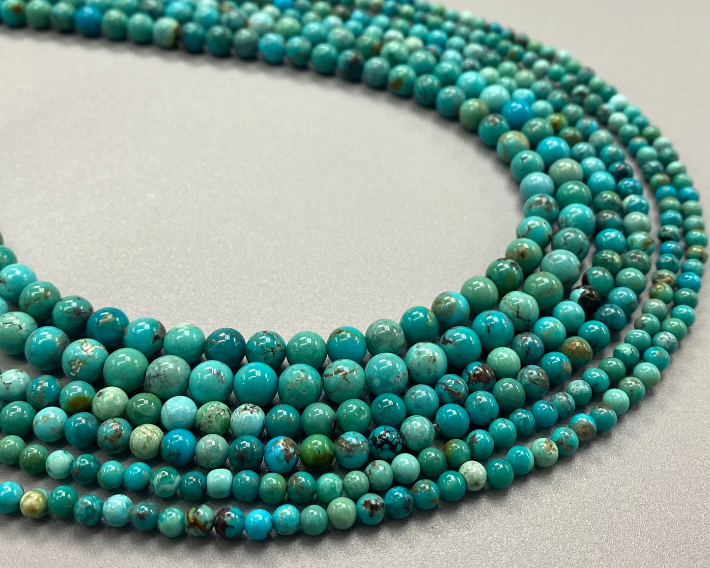 Natural good quality Turquoise beads strand 16 inches  4mm 5mm 6mm