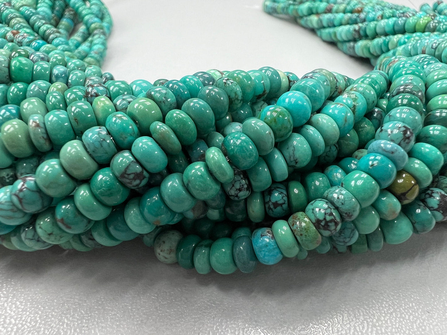 Natural Turquoise 4.5-5.5mm Rondelle Beads 16'inch