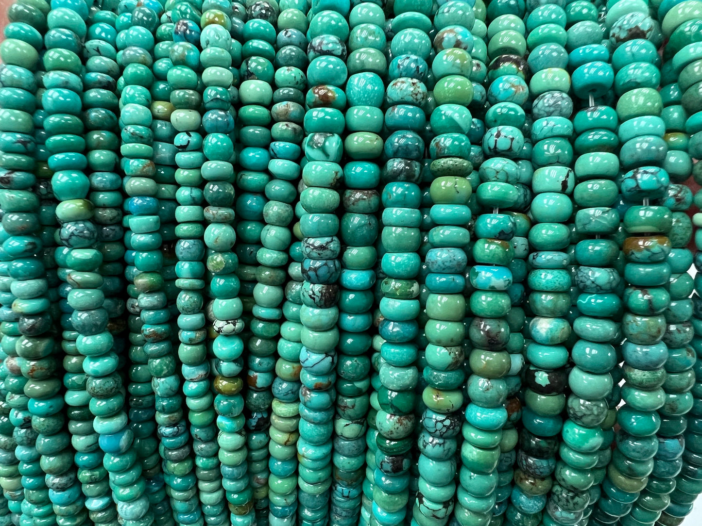 Natural Turquoise 4.5-5.5mm Rondelle Beads 16'inch