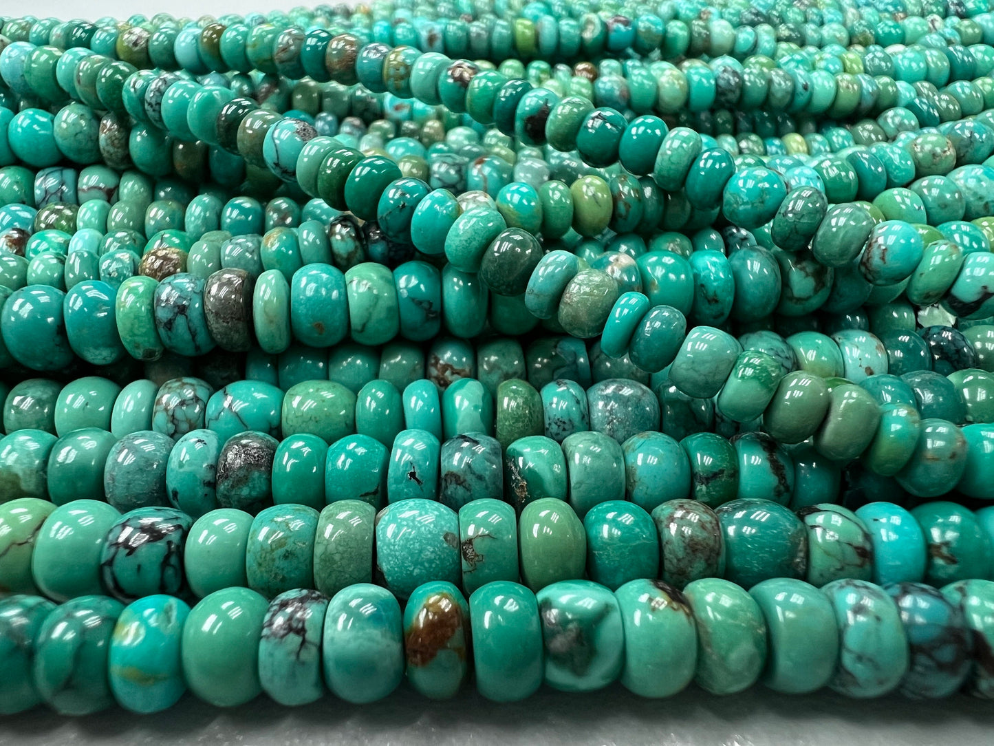 Natural Turquoise 4.5-5.5mm Rondelle Beads 16'inch