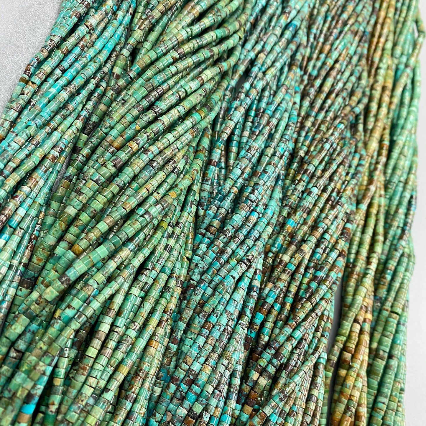 Natural Quality Turquoise Roundisc beads 16 inches 2mm 3mm 4mm