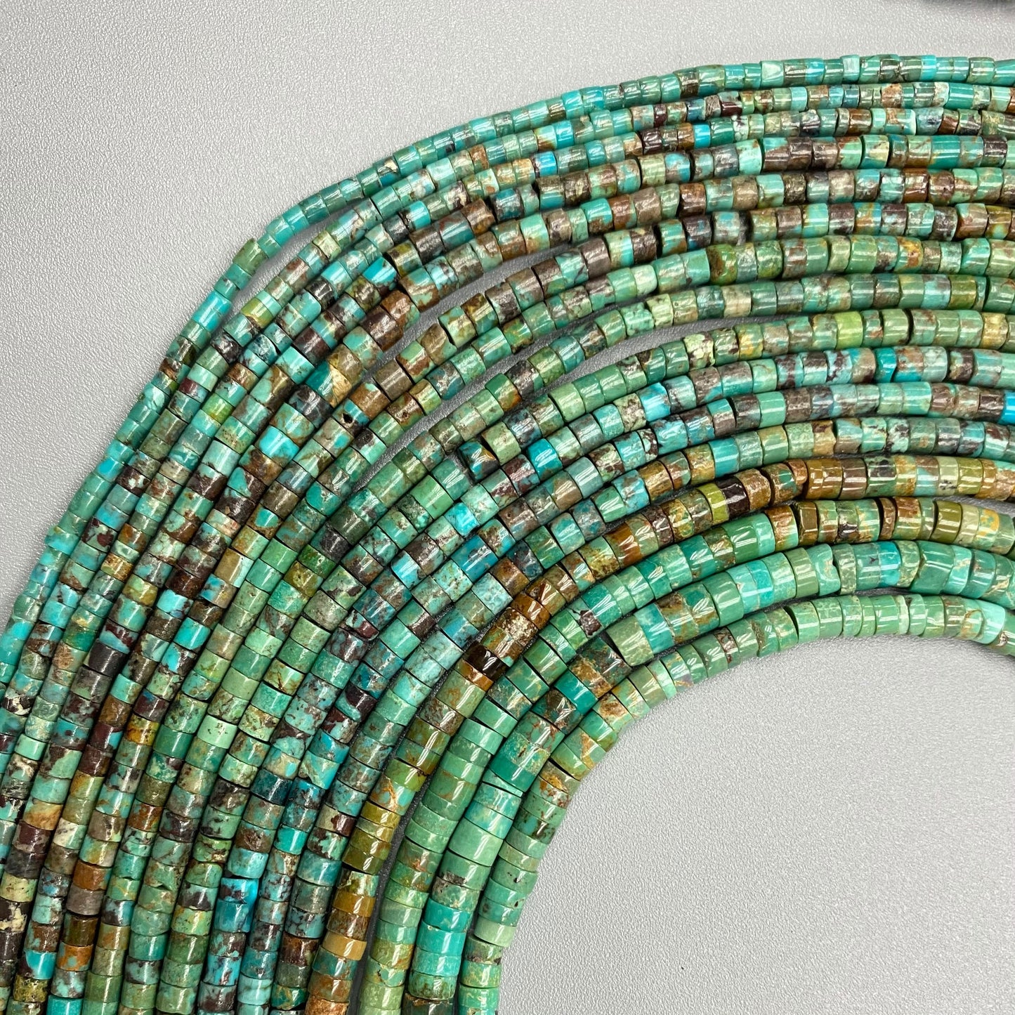 Natural Quality Turquoise Roundisc beads 16 inches 2mm 3mm 4mm