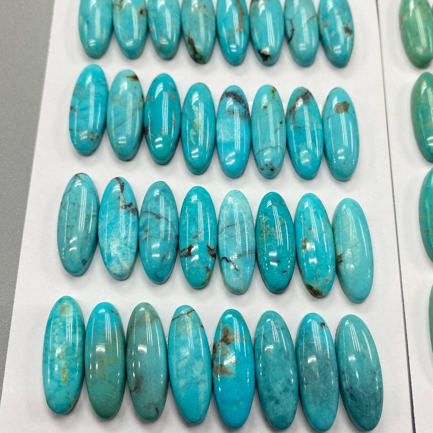 Natural Turquoise Oval Cabs 7.5x20.5mm 8x21mm 18x25mm