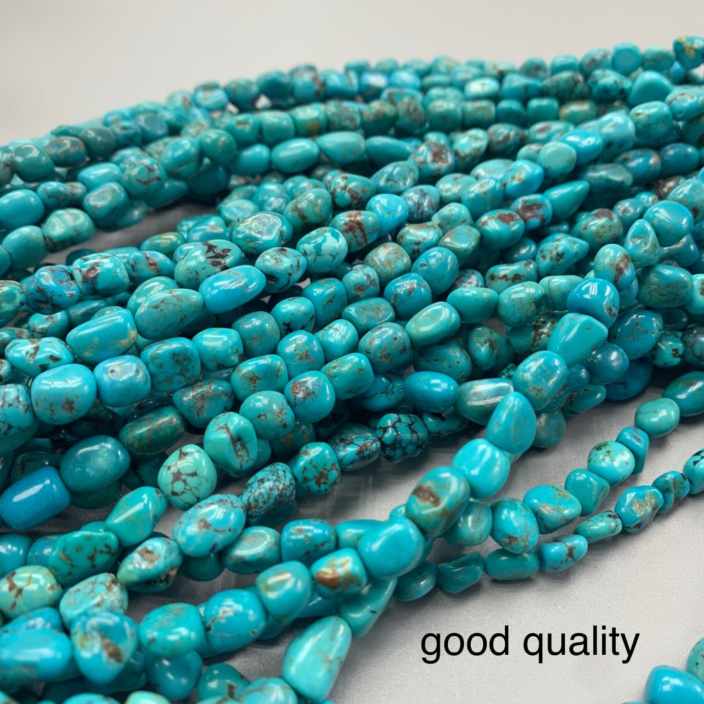 Natural Turquoise Nugget Beads 16'inch 5x5mm-- 7x9mm