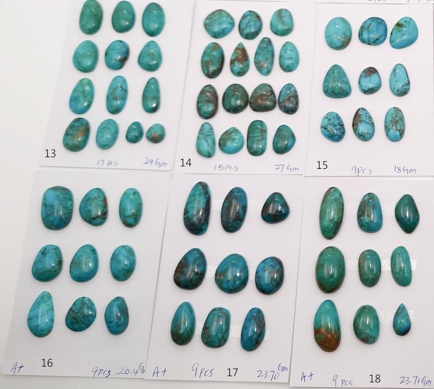 Natural Irregular Turquoise Cabochons