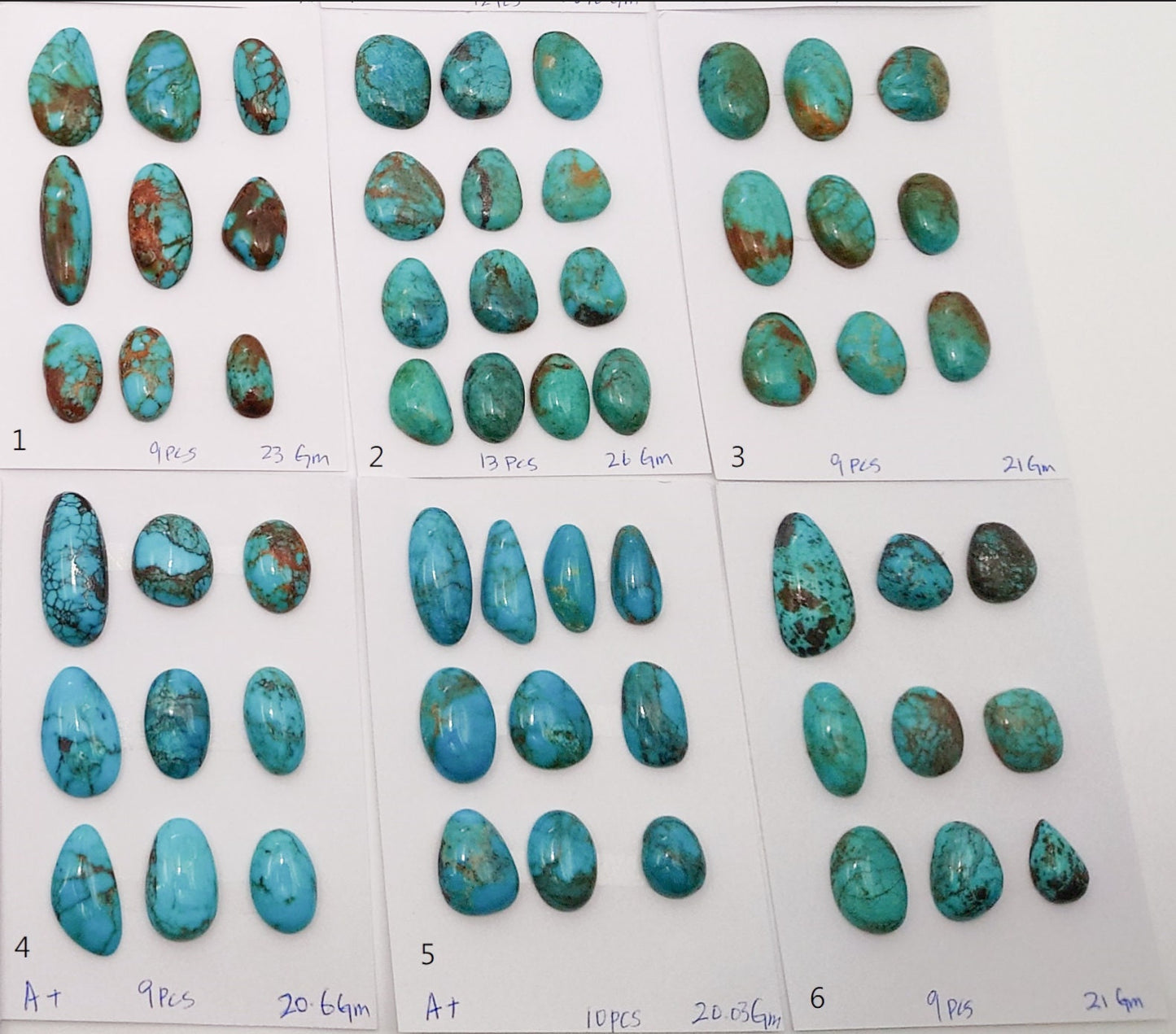 Natural Irregular Turquoise Cabochons