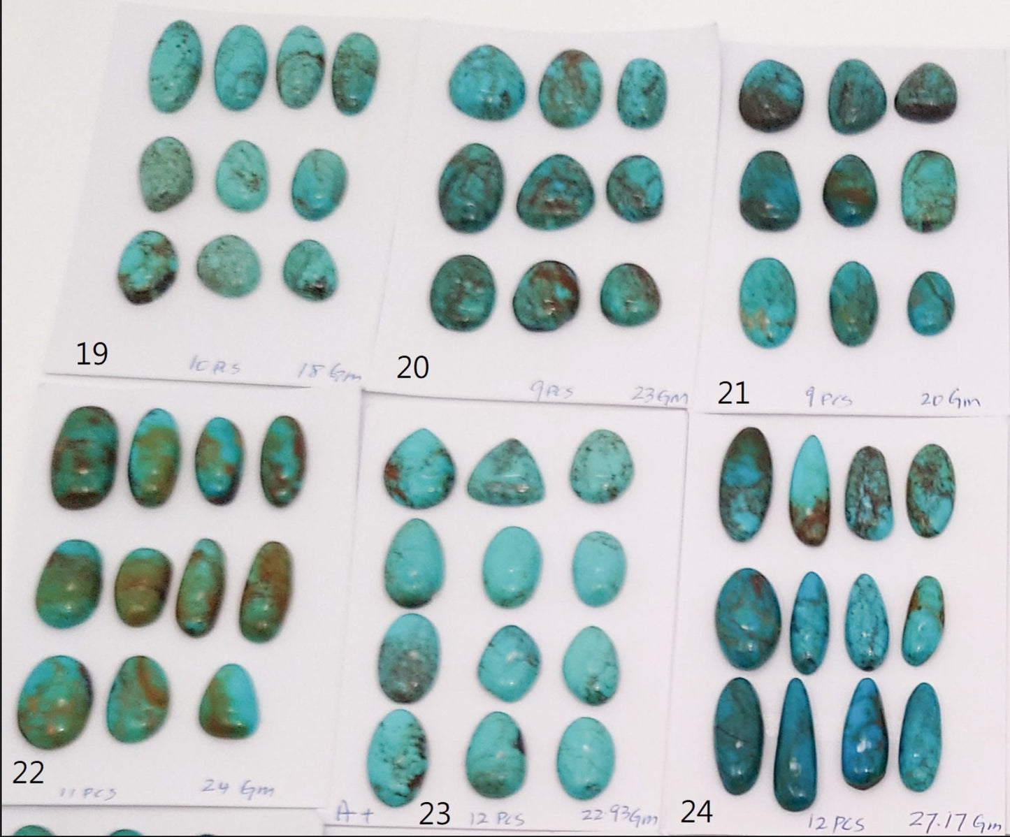 Natural Irregular Turquoise Cabochons