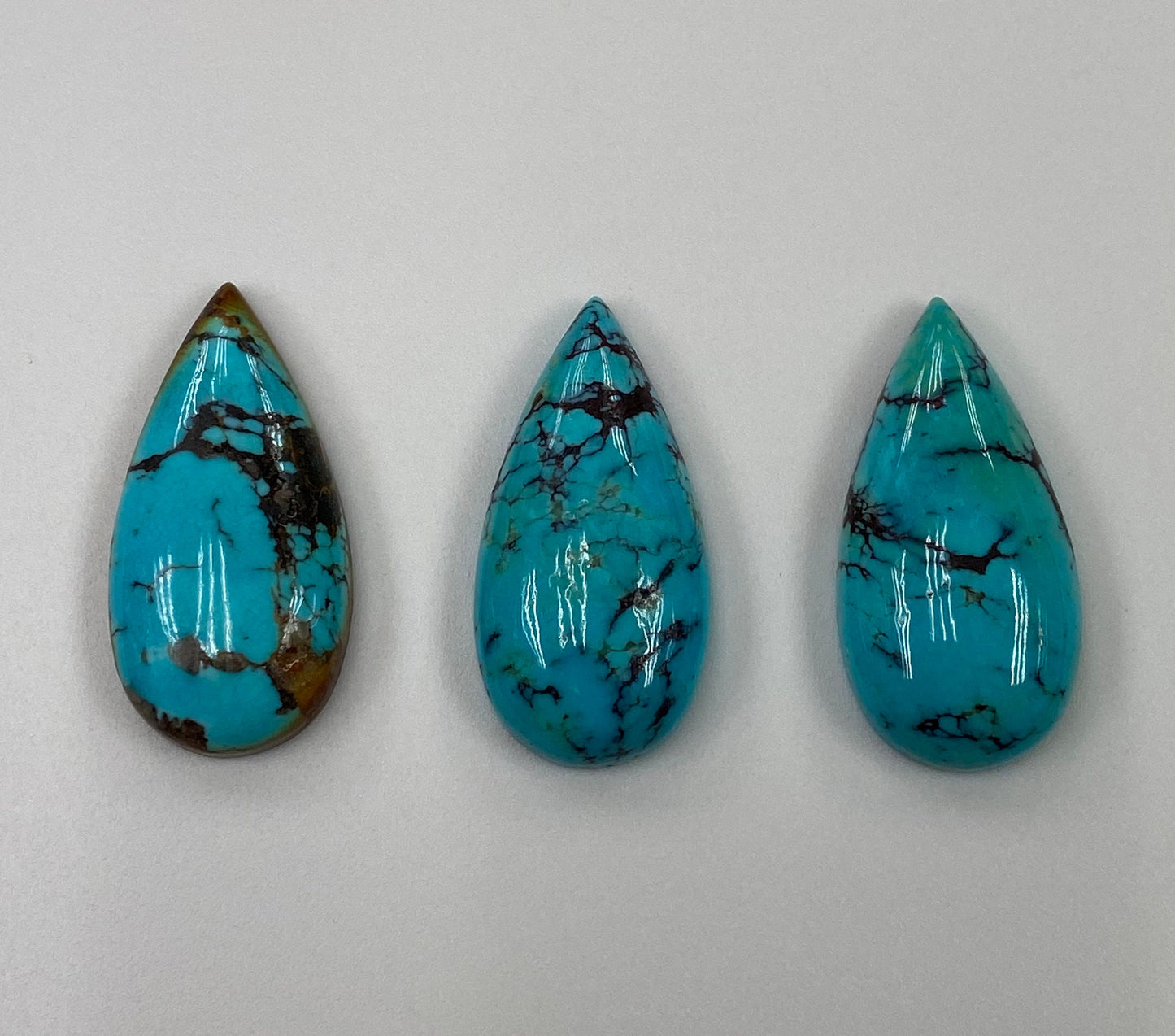 Natural Turquoise Tear Drop Cabochon 15x30m