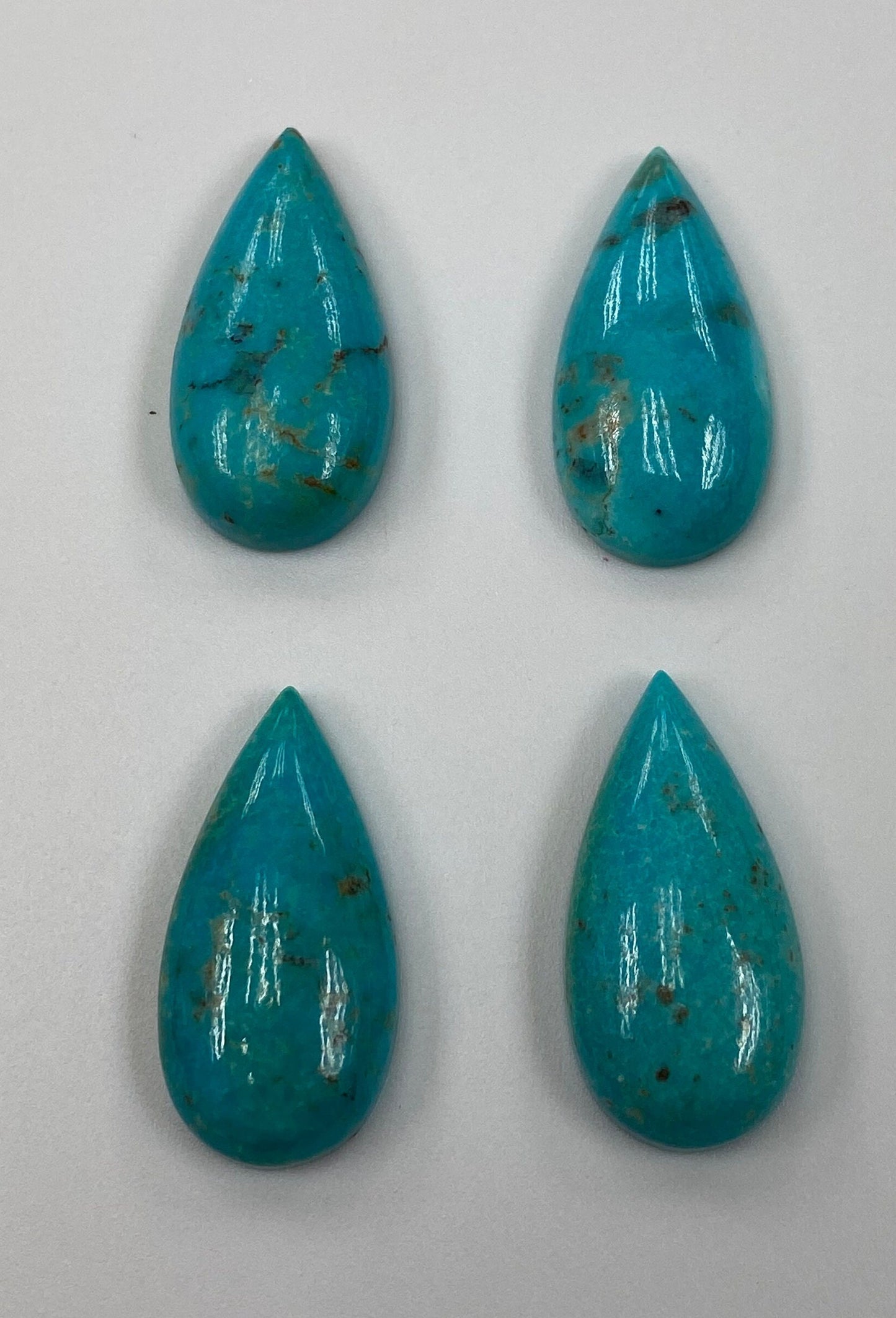 Natural Turquoise Tear Drop Cabochon 15x30m