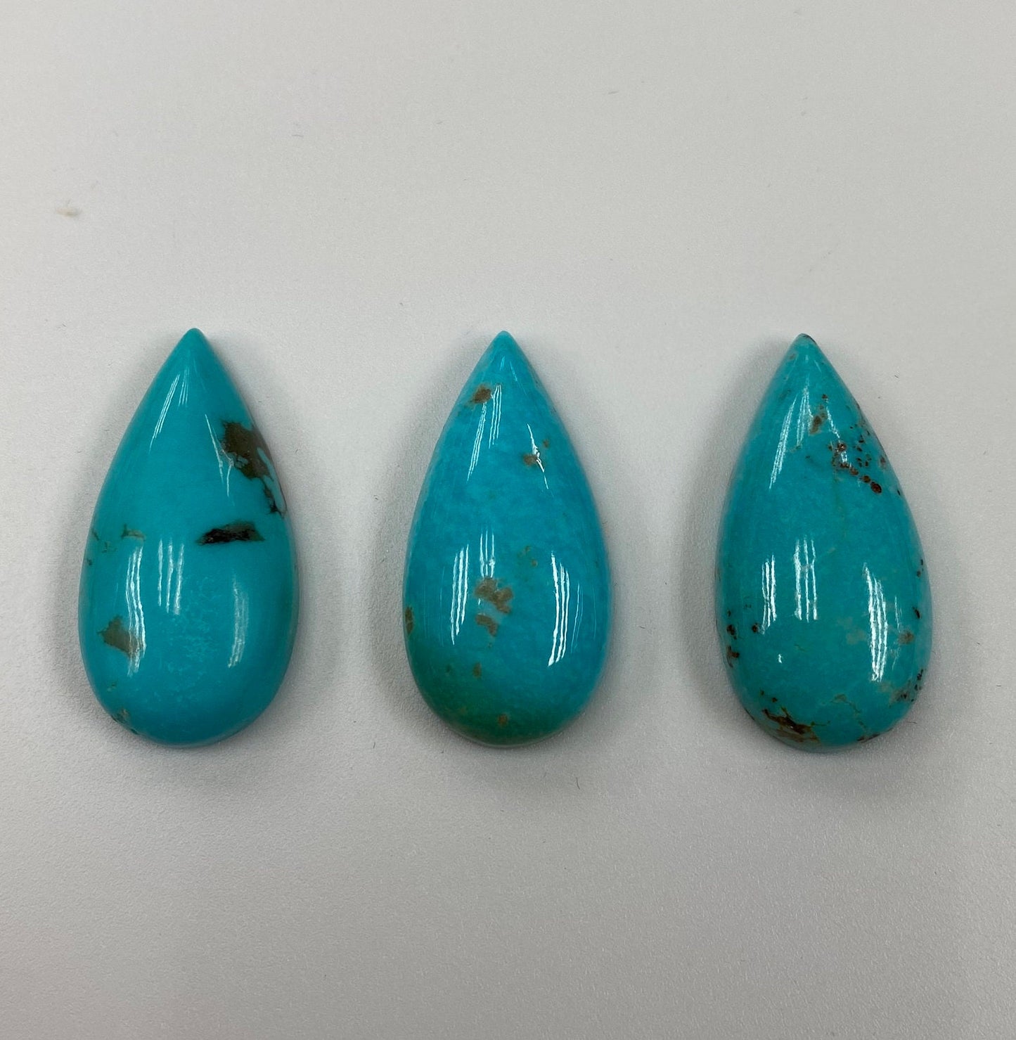 Natural Turquoise Tear Drop Cabochon 15x30m