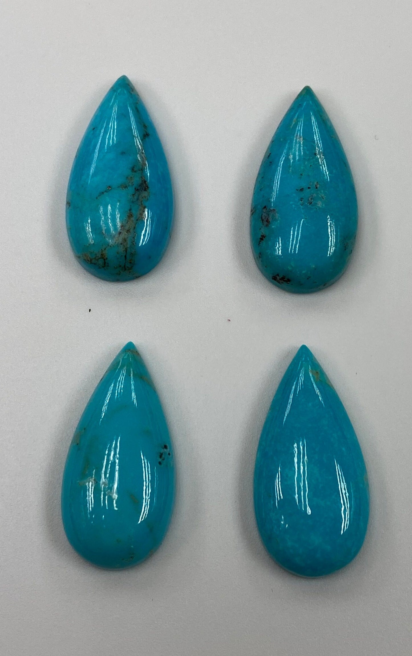 Natural Turquoise Tear Drop Cabochon 15x30m