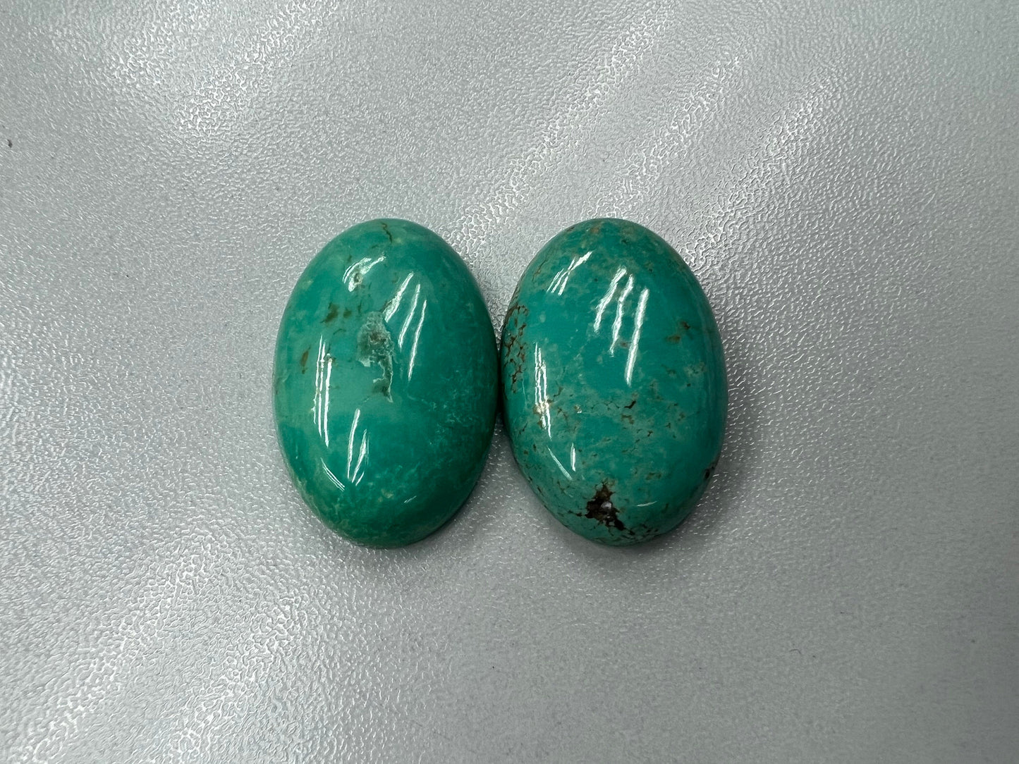 Natural Turquoise Oval Cab 20x30mm (Pairs)